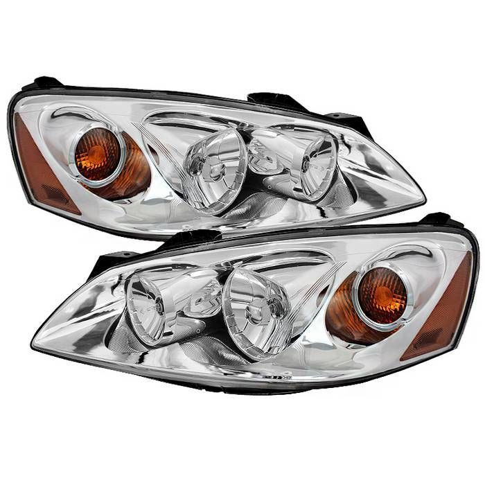 Xtune Pontiac G6 05-10 (09-10 Fit w/Amber Turn Signal) Crystal Headlights Chrome HD-JH-PG605-AM-C