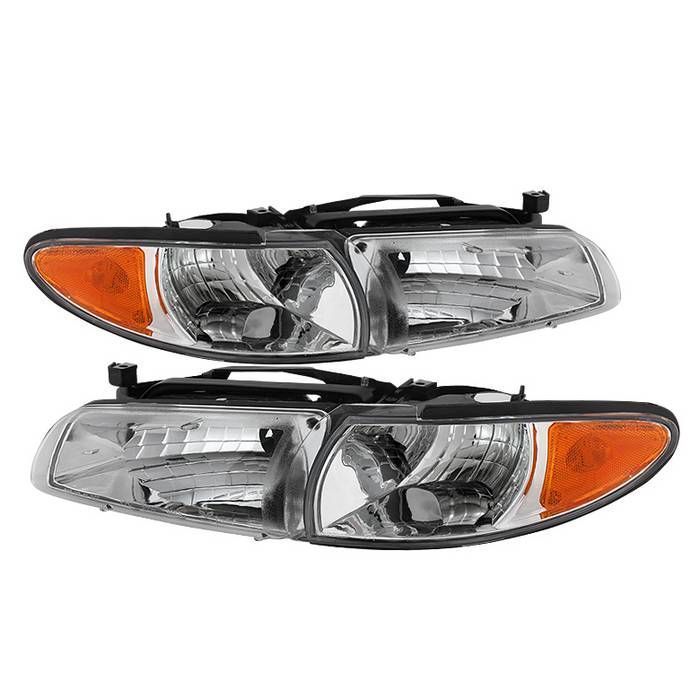 Xtune Pontiac Grand Prix 97-03 Crystal Headlights w/ Amber Corner Lights HD-JH-PGPRIX-SET-AM-C