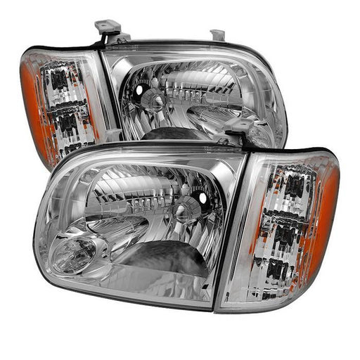 Xtune Toyota Tundra Double Cab 05-06 OEM Style Headlights & Corner Lights Chrome HD-JH-TTUN05-AM-C