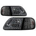 Xtune Ford F150 97-03 Crystal Headlights w/ Clear LED Corners Smoke HD-ON-FF15097-LED-SET-SM