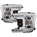 xTune Ford F150 18-20 White DRL Full LED Two Projector Headlights - Chrome PRO-CH-FF15018S-FLED-C