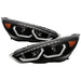 xTune Ford Focus 15-18 Halogen Only Full LED Headlights w/LED Light Bar- Black PRO-JH-FFOC15-FLED-BK