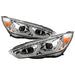 xTune Ford Focus 15-18 Halogen Only Full LED Headlights w/LED Light Bar- Chrome PRO-JH-FFOC15-FLED-C