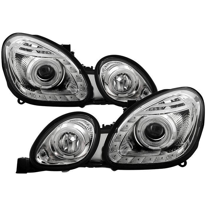 Xtune Lexus GS300/GS400/GS430 98-05 Halogen Only Halo Projector Headlights Chrome PRO-JH-LGS98-LED-C