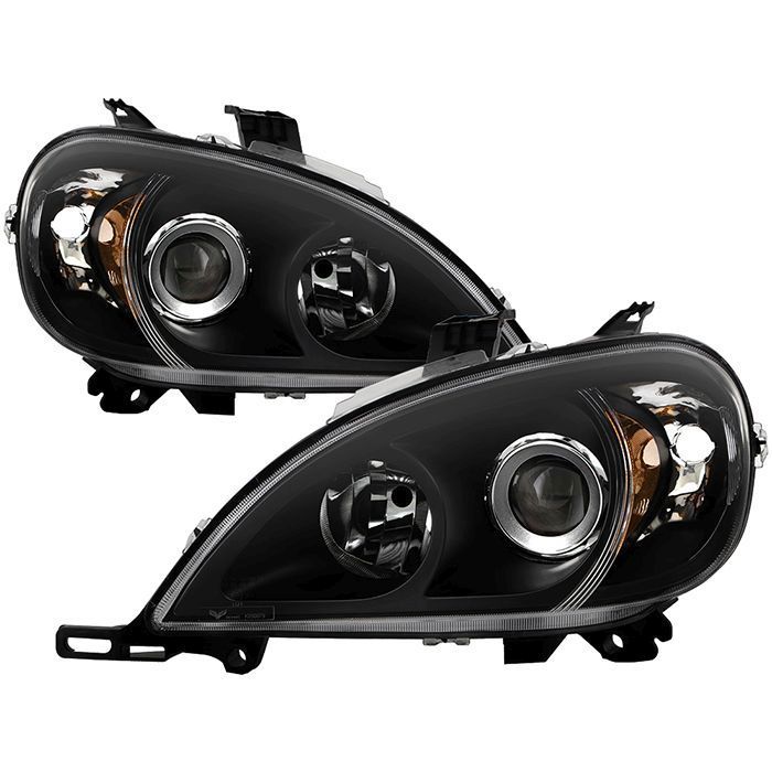 Xtune Mercedes Benz W163 Ml-Class 98-01 ProjectOEr Headlights Black PRO-JH-MBW16398-BK