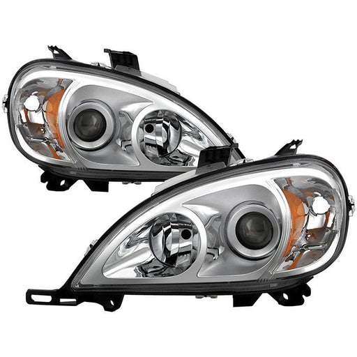 Xtune Mercedes Benz W163 Ml-Class 98-01 ProjectOEr Headlights Chrome PRO-JH-MBW16398-C