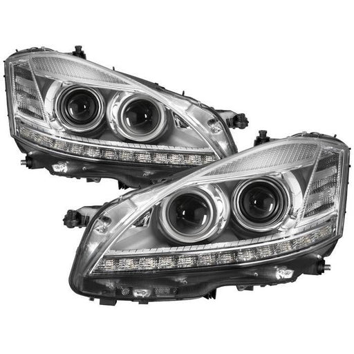 xTune Mercedes Benz S-Class W221 LED Projector Headlights - Chrome (PRO-JH-MBW22107-HID-C)