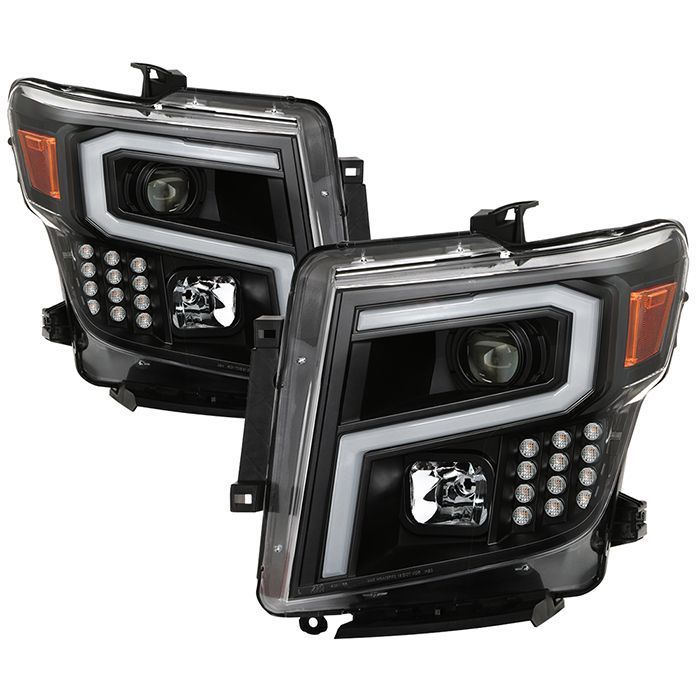 Xtune Nissan Titan (Halogen Only) 06-20 Projector Headlights Black PRO-JH-NTI16-LBBRL-BK