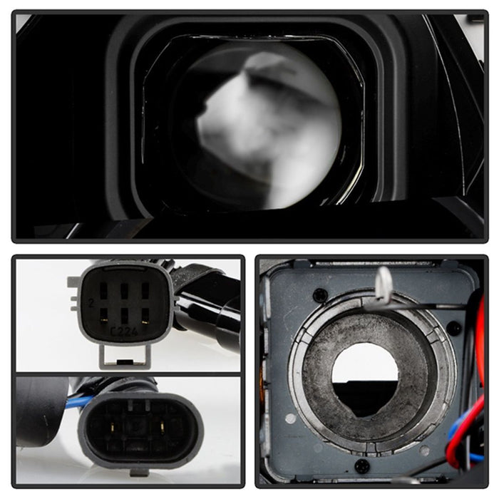 Spyder 11-13 Dodge Durango (HID Model Only) Projector Headlights - Black PRO-YD-DDU11HIDSI-BK