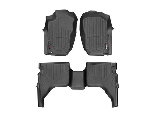 WeatherTech 01-04 Toyota Tacoma Double Cab Front & Rear FloorLiner - Black WeatherTech