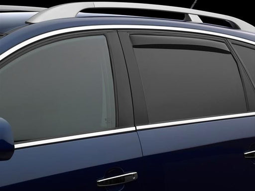 WeatherTech 05-15 Toyota Tacoma DC Rear Side Window Deflectors - Dark Tint WeatherTech