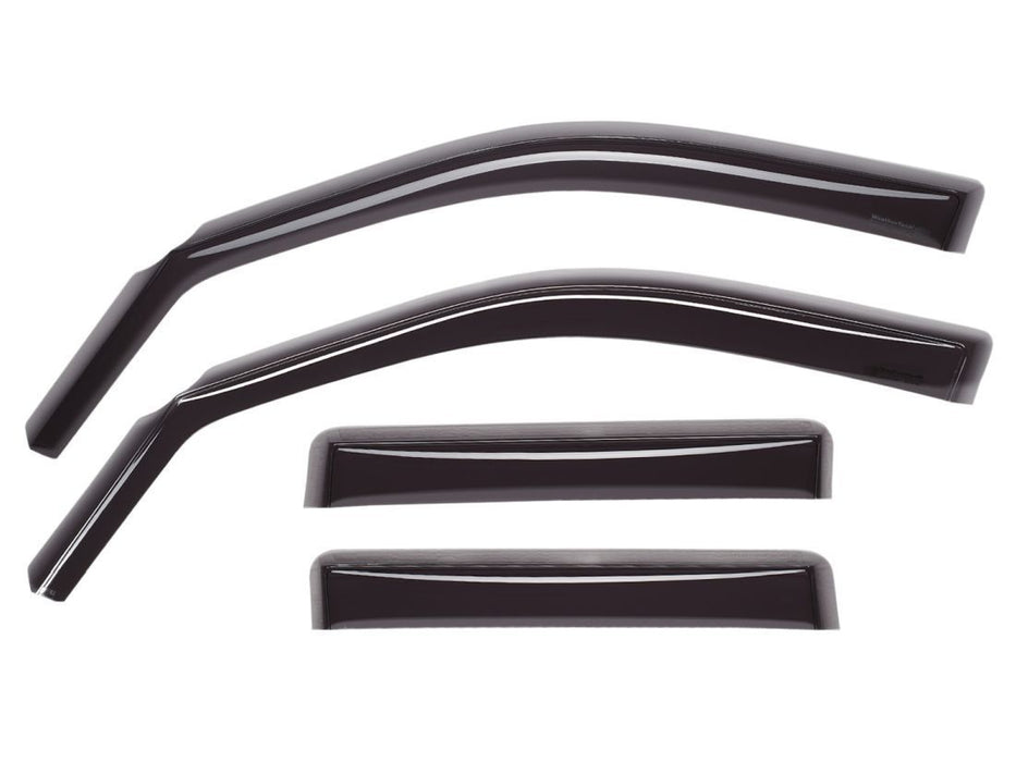 WeatherTech 05-13 Toyota Tacoma Double Cab Front and Rear Side Window Deflectors - Dark Smoke WeatherTech