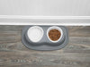 WeatherTech Pet Feeding System Double Low 8oz 1in. Stainless Bowl - Light Grey WeatherTech